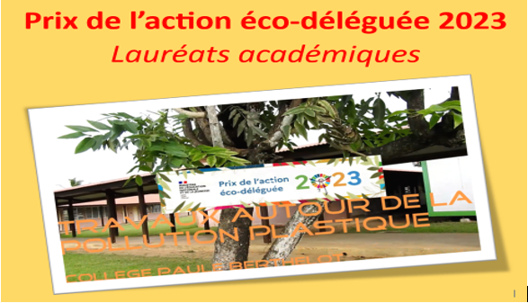 Prix de l’action éco-déléguée de l’année 2023 : les lauréats académiques de Guyane